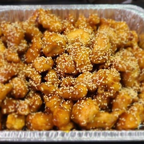 Sesame Chicken Tray.