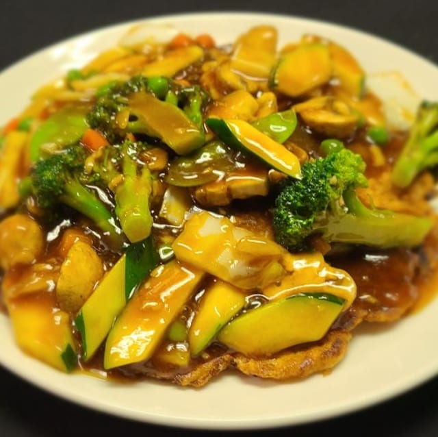 Vegetable Egg Foo Young.