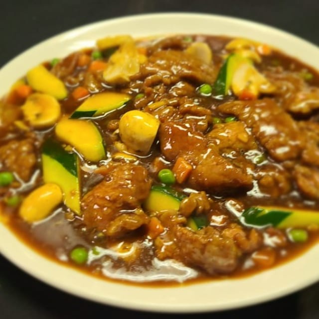 Beef Egg Foo Young.