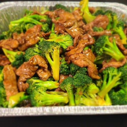 Beef With Broccoli Tray.