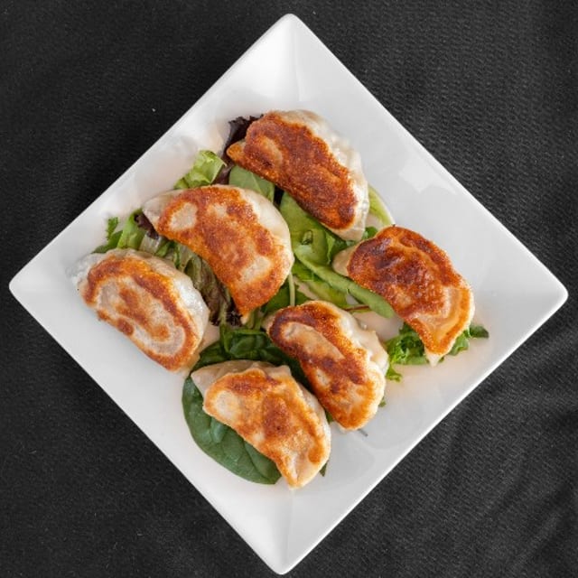 Pan Fried Pork Dumplings.
