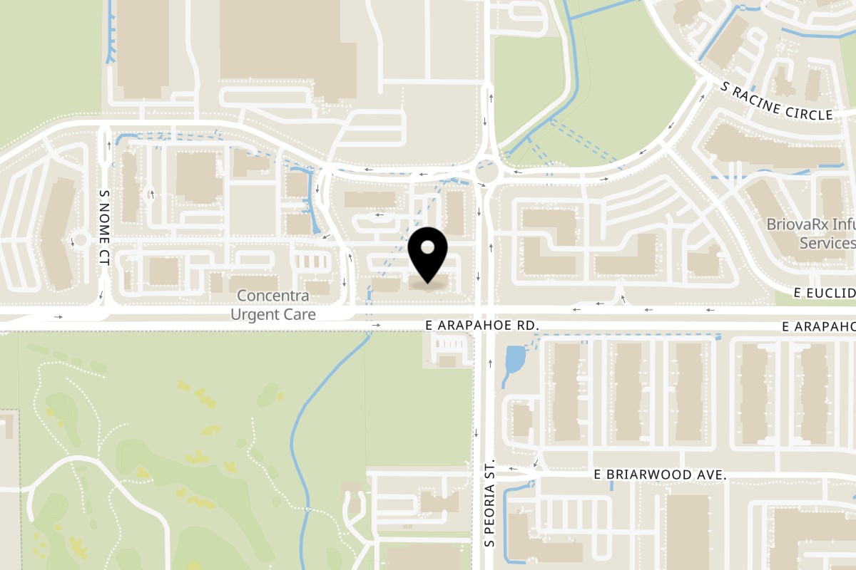 Map showing the location of Shanghai Garden 12073 E Arapahoe Rd - Peoria Airport on 12073 E Arapahoe Rd #140 in Centennial